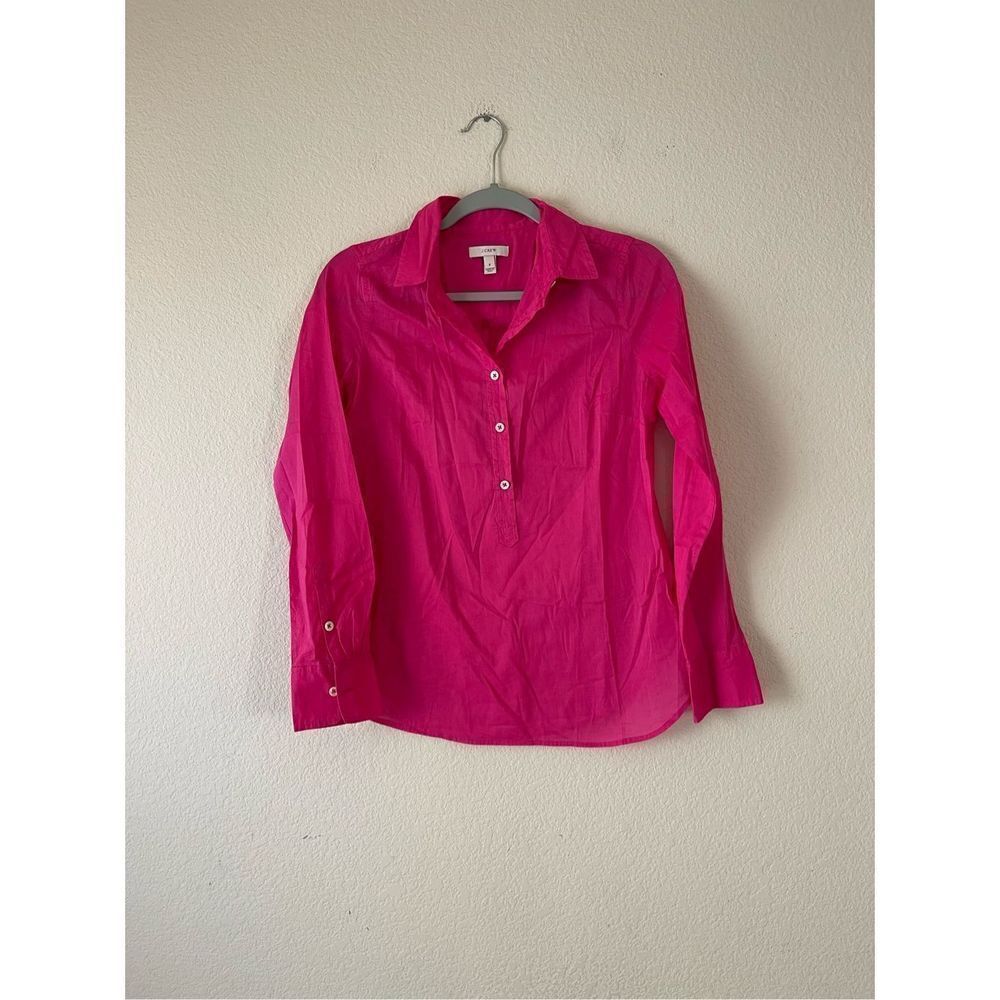J crew womens Henley button up long sleeve blouse size 2